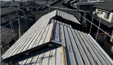 ルーフィング施工